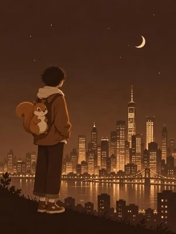 《一只松鼠的北漂》短剧封面海报 - 夜果短剧